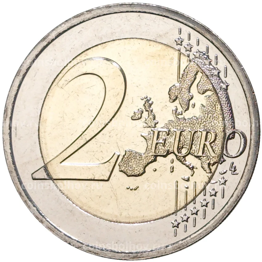 Монета 2 евро 2021 года Люксембург — 100 лет со дня рождения Великого Герцога Жана (Выпуклый чекан) (вид 2)