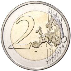 Монета 2 евро 2021 года Люксембург — 100 лет со дня рождения Великого Герцога Жана (Плоский чекан — лазерная гравировка) (реверс)