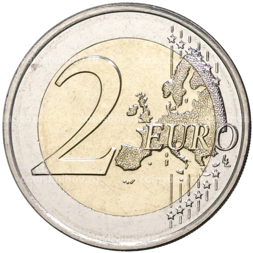 Монета 2 евро 2021 года Люксембург — 40 лет бракосочетанию Великого Герцога Анри и Великой Герцогини Марии-Терезы (Плоский чекан — лазерная гравировка) (вид 2)