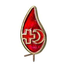 Значок донора крови (широкий полумесяц) (аверс)