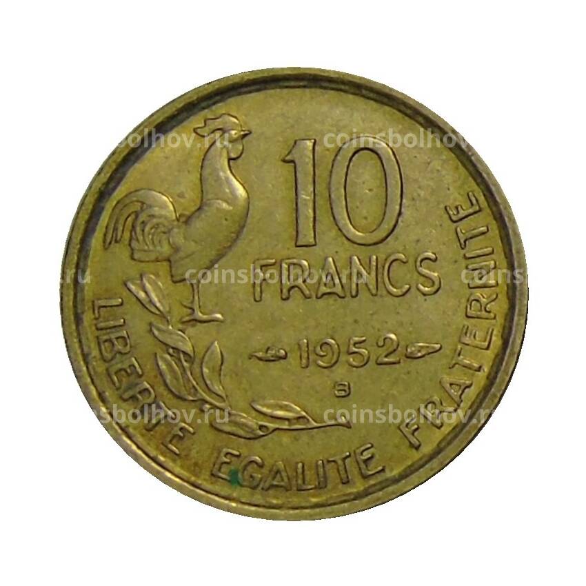 Монета 10 франков 1952 года В Франция
