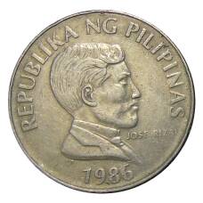 Монета 1 песо 1986 года Филиппины (аверс)