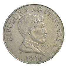 Монета 1 песо 1990 года Филиппины (аверс)