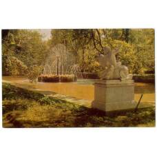 Открытка Ленинград — Петродворец.  Фонтан «Солнце»