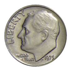 Монета 1 дайм (10 центов) 1975 года США (аверс)