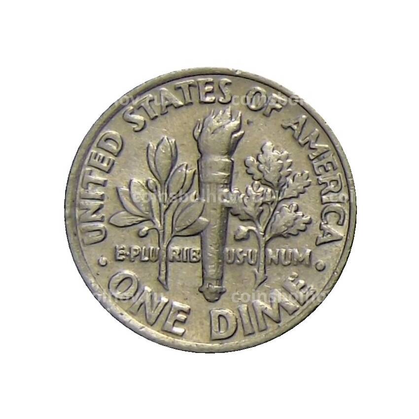 Монета 1 дайм (10 центов) 1986 года P США (вид 2)
