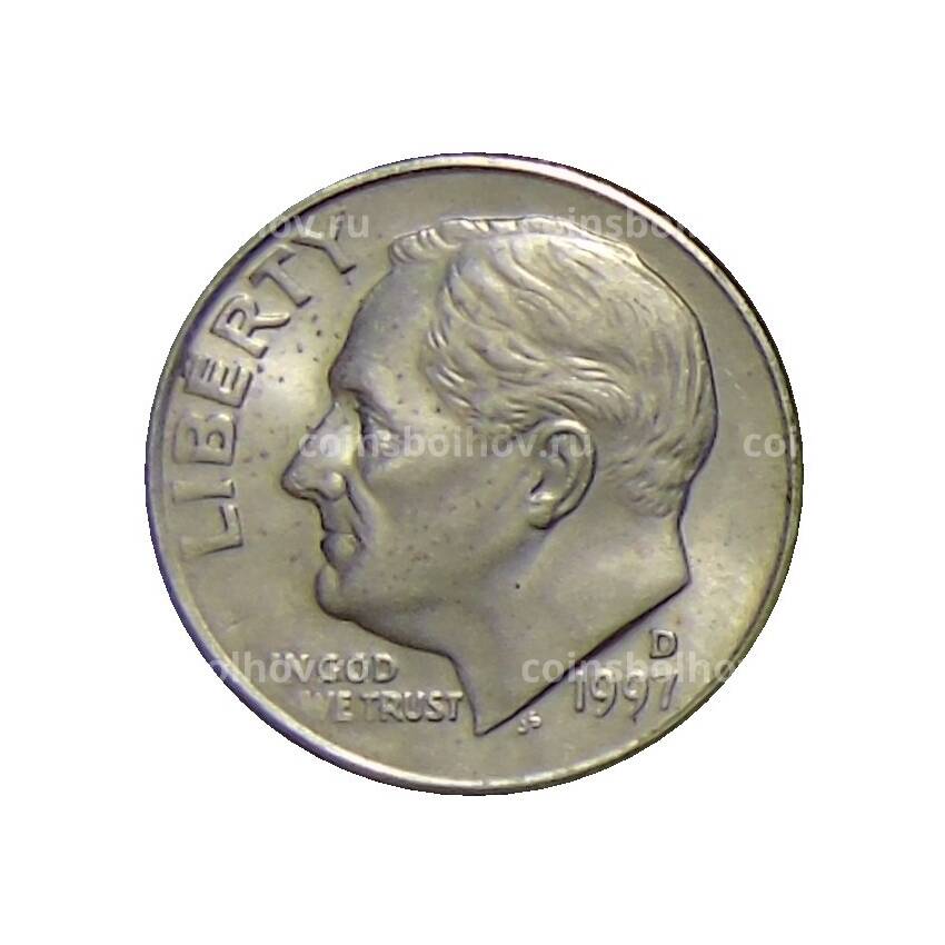 Монета 1 дайм (10 центов) 1997 года D США