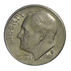 Монета 1 дайм (10 центов)1988 года D США (аверс)