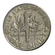 Монета 1 дайм (10 центов)1988 года D США (реверс)