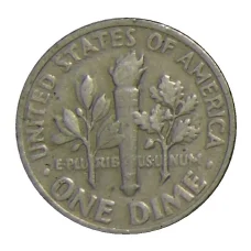 Монета 1 дайм (10 центов) 1968 года США (реверс)