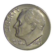 Монета 1 дайм (10 центов) 1983 года D США (аверс)