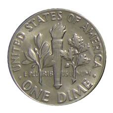 Монета 1 дайм (10 центов) 1974 года D США (реверс)