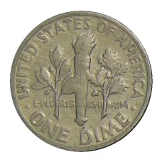 Монета 1 дайм (10 центов) 1969 года D США (реверс)