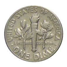 Монета 1 дайм (10 центов) 1968 года D США (реверс)