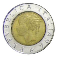 Монета 500 лир 1992 года Италия (реверс)