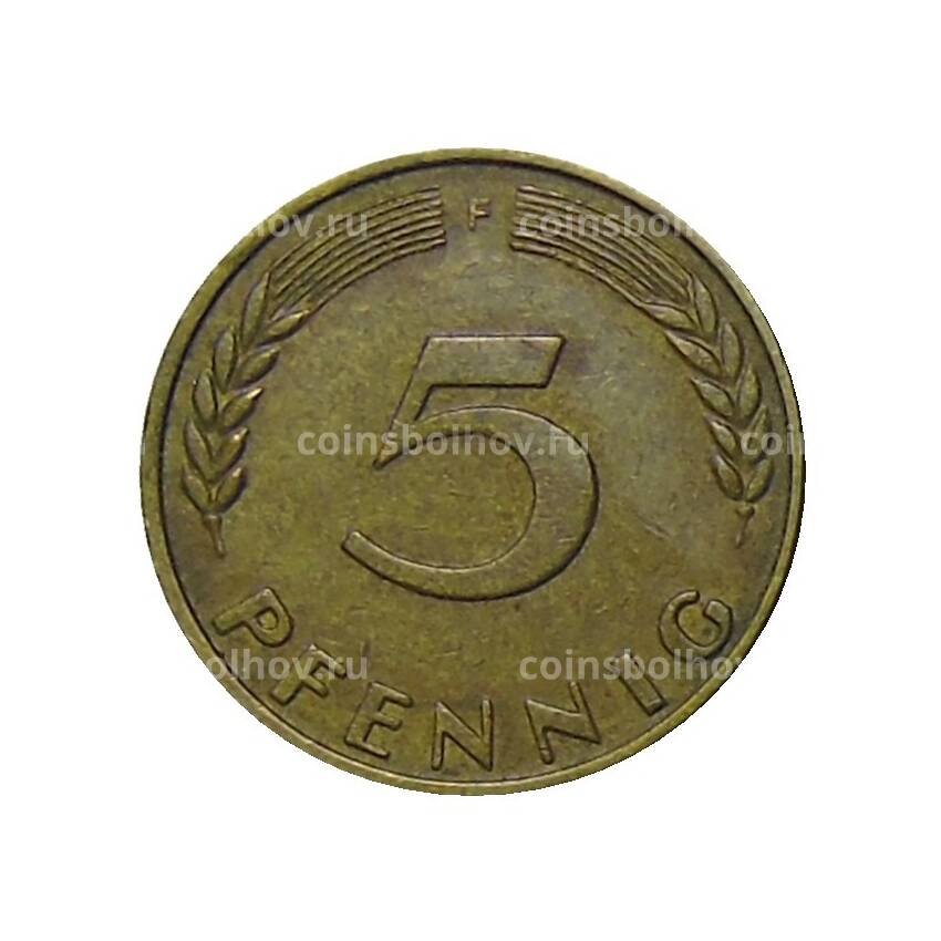 Монета 5 пфеннигов 1970 года F Германия (вид 2)