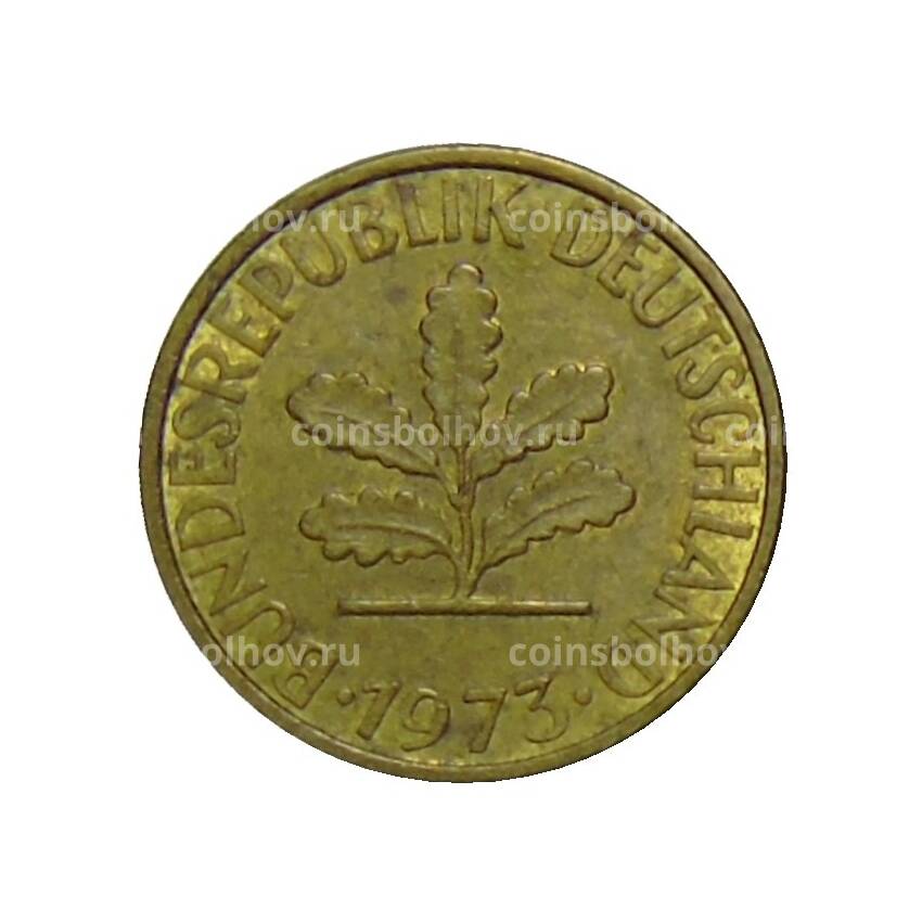 Монета 5 пфеннигов 1973 года J Германия