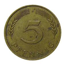 Монета 5 пфеннигов 1975 года J Германия (реверс)