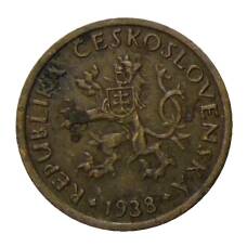 Монета 10 геллеров 1938 года Чехословакия (аверс)