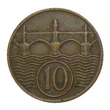 Монета 10 геллеров 1938 года Чехословакия (реверс)