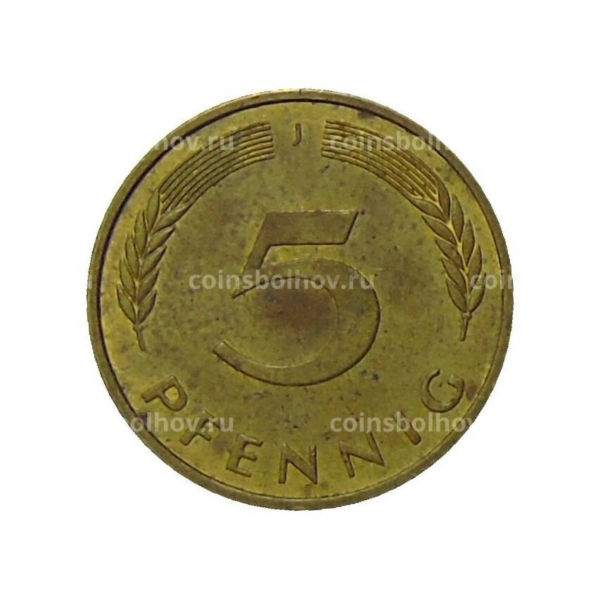 Монета 5 пфеннигов 1991 года J Германия (вид 2)