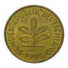 Монета 5 пфеннигов 1993 года D Германия (аверс)