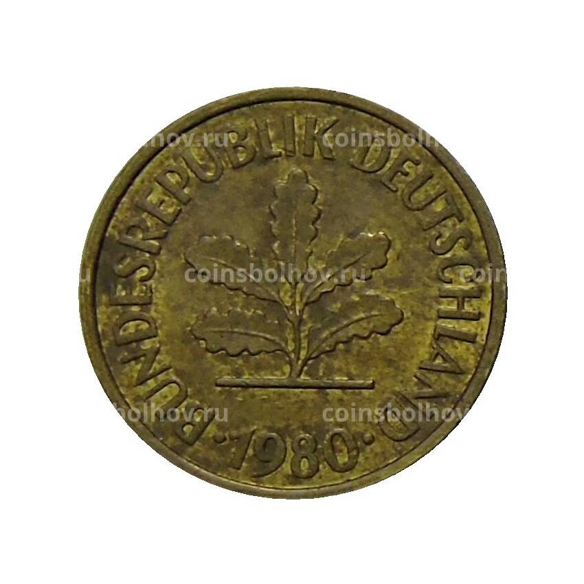 Монета 5 пфеннигов 1980 года D Германия