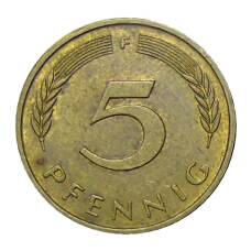 Монета 5 пфеннигов 1993 года F Германия (реверс)