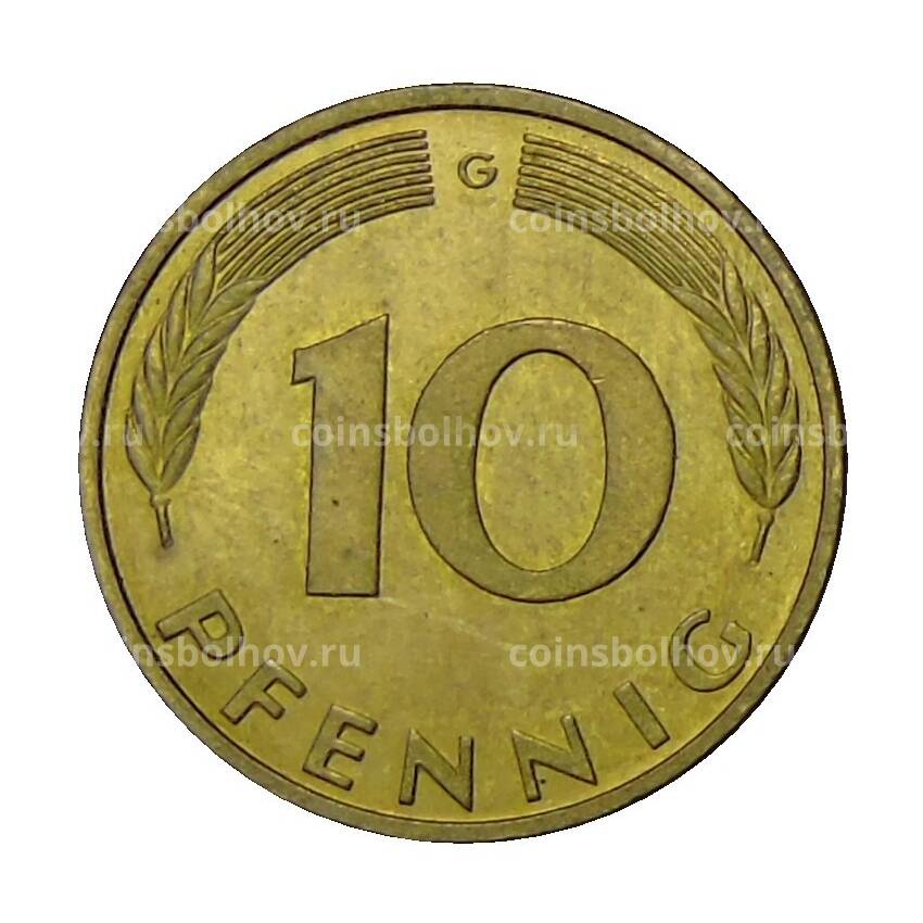 Монета 10 пфеннигов 1992 года G Германия (вид 2)