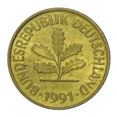 Монета 5 пфеннигов 1991 года A Германия (аверс)