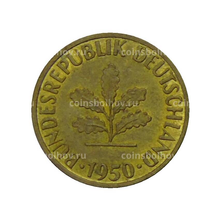 Монета 5 пфеннигов 1950 года J Германия