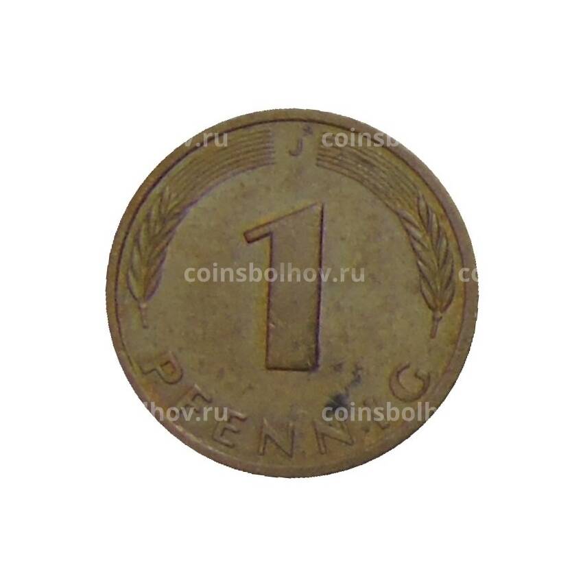 Монета 1 пфенниг 1987 года J Германия (вид 2)