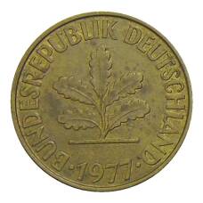 Монета 10 пфеннигов 1977 года G Германия (аверс)
