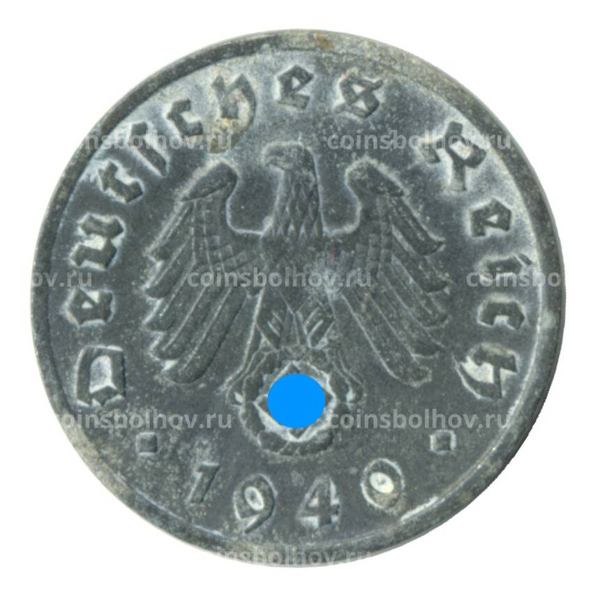 Монета 1 рейхспфенниг 1940 года D Германия