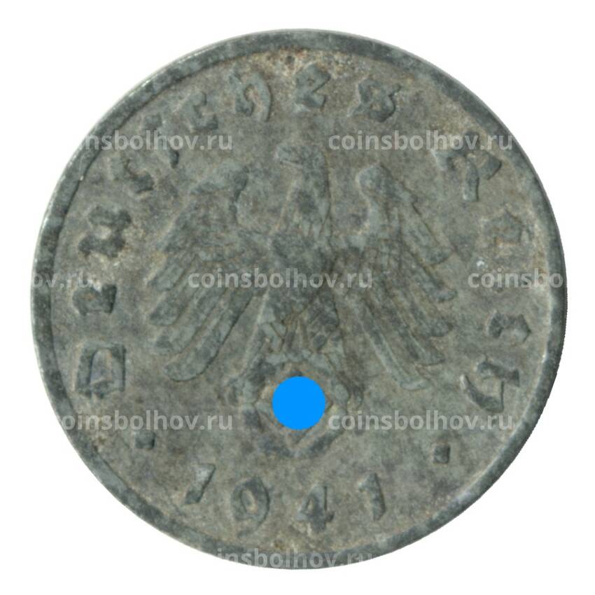 Монета 1 рейхспфенниг 1941 года E Германия