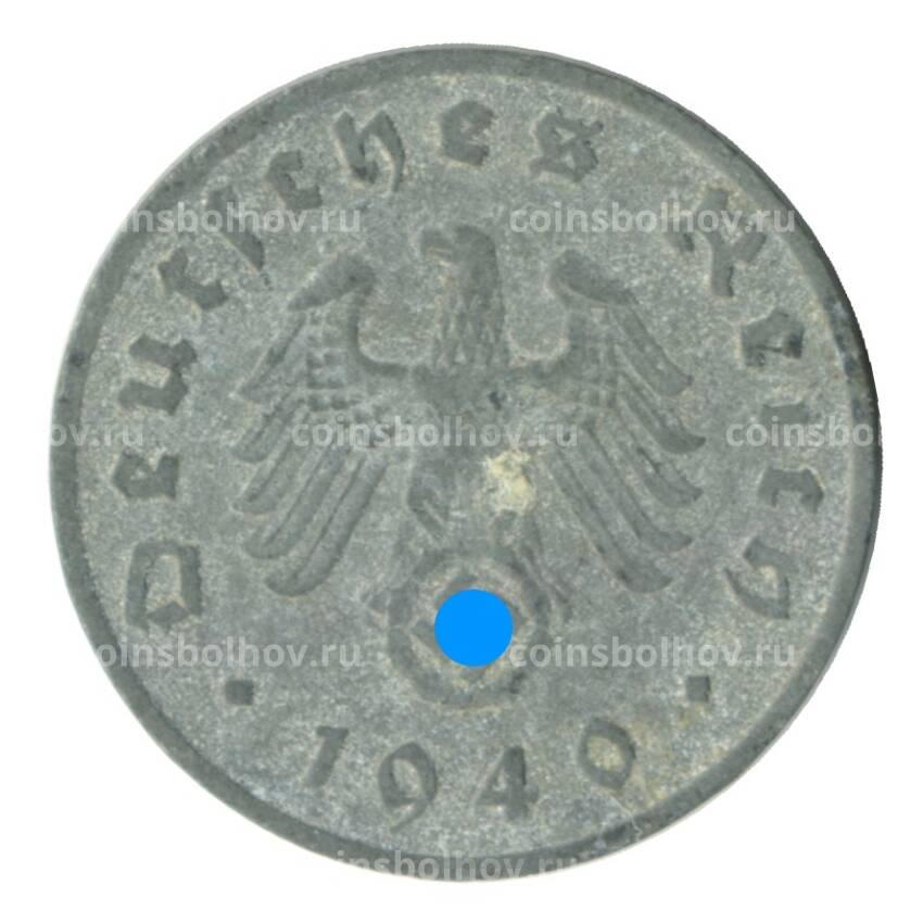 Монета 1 рейхспфенниг 1940 года G Германия