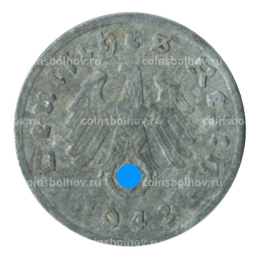 Монета 1 рейхспфенниг 1942 года A Германия