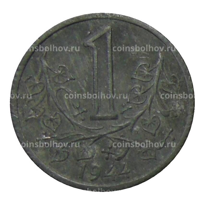 Монета 1 крона 1944 года Чехословакия (Протекторат Богемии и Моравии)
