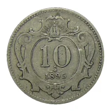 Монета 10 геллеров 1895 года Австрия (аверс)