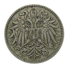 Монета 10 геллеров 1895 года Австрия (реверс)