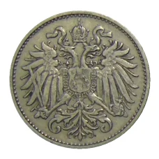 Монета 10 геллеров 1894 года Австрия (реверс)