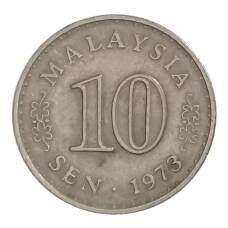 Монета 10 сен 1973 года Малайзия (аверс)