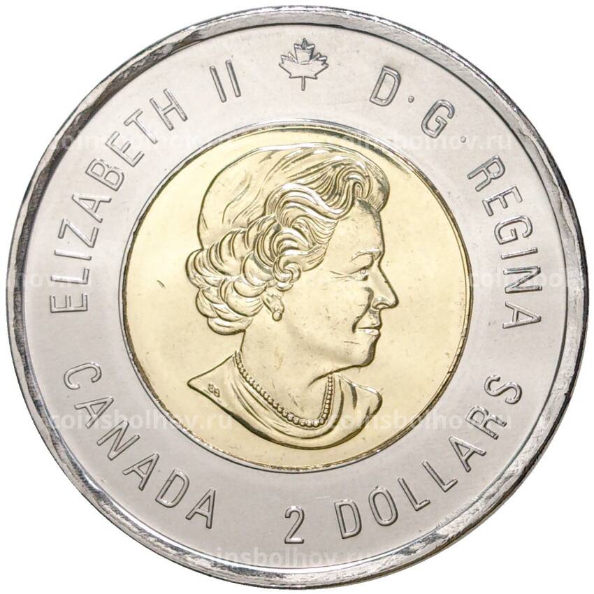 Монета 2 доллара 2021 года Канада — 100 лет открытию инсулина (вид 2)