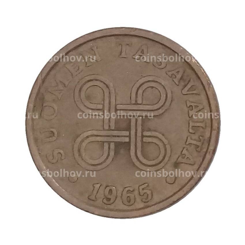Монета 5 пенни 1965 года Финляндия