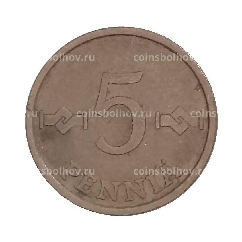 Монета 5 пенни 1965 года Финляндия (вид 2)