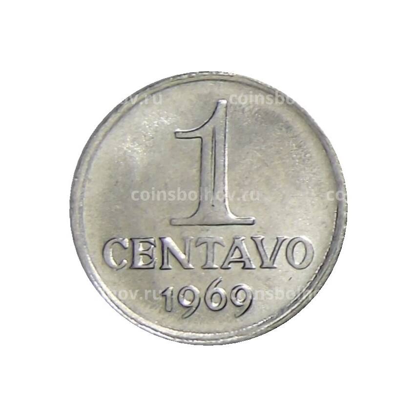Монета 1 сентаво 1969 года Бразилия