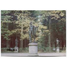 Открытка Павловск — Двенадцать дорожек. Статуя Аполлона Бельведерского.