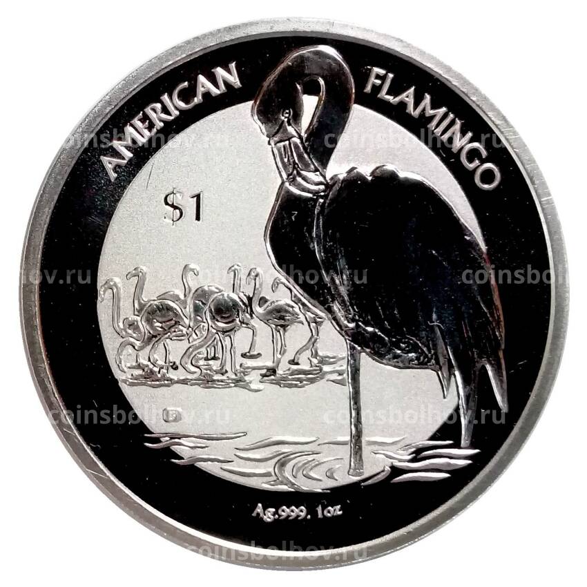 Монета 1 доллар 2021 года Британские Виргинские острова — Американский фламинго