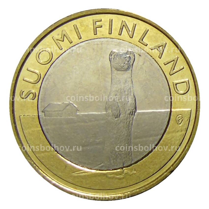 Монета 5 евро 2015 года Финляндия  —  Исторические регионы Финляндии. Животные — Остроботния
