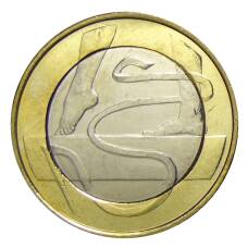 Монета 5 евро 2015 года Финляндия  —  Спорт — Гимнастика (аверс)